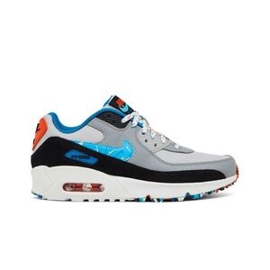 Nike Air Max 90 Leather GS 'Grey Fog Multi Swoosh Boy’s